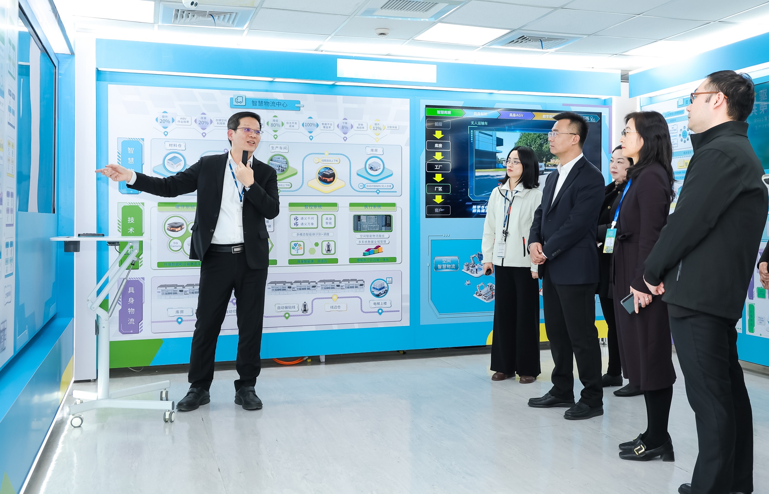 jinnian金年会苏州展示&rdquo;智能体&rdquo;在工业场景的深度应用，与&rdquo;具身智能&rdquo;在生产场景的创新整合，全面升级生产与管理流程，构建全链路智能制造体系，打造柔性自主工厂